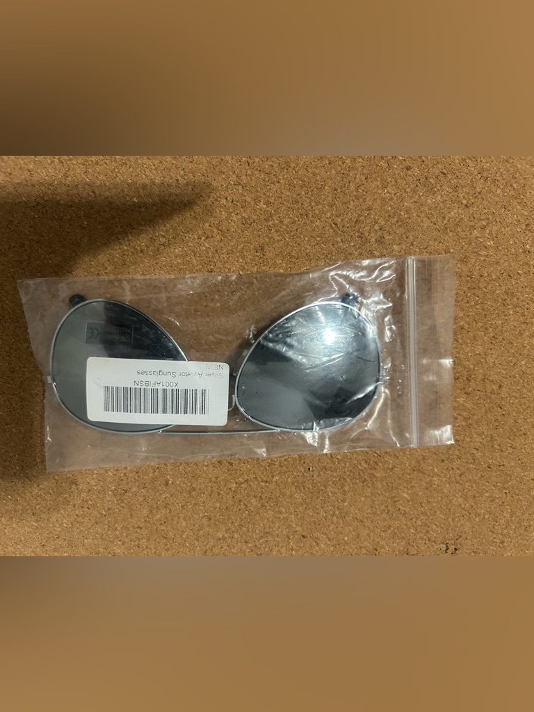 Silver Aviator Sunglasses Mirrored Lenses